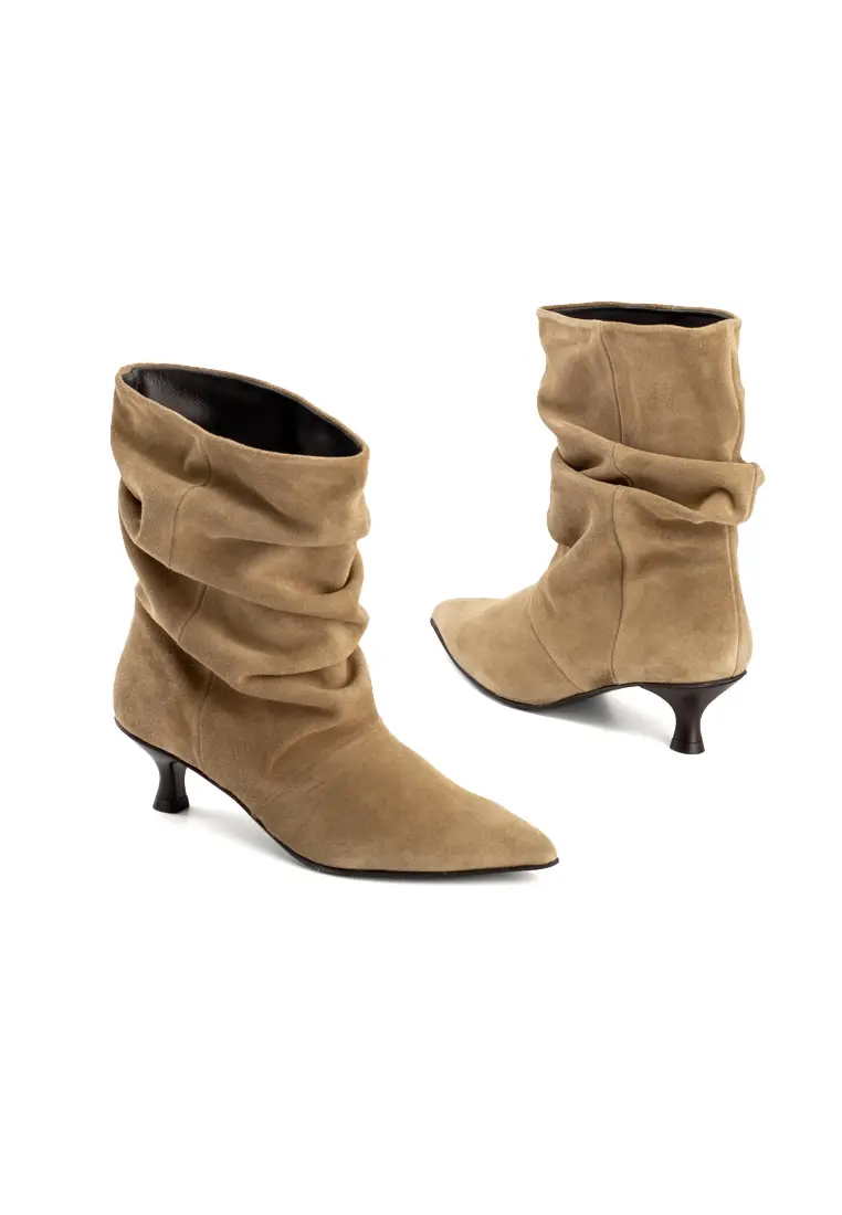 Botín de Pedro Miralles Blanca Slouchy Taupe - Imagen 2