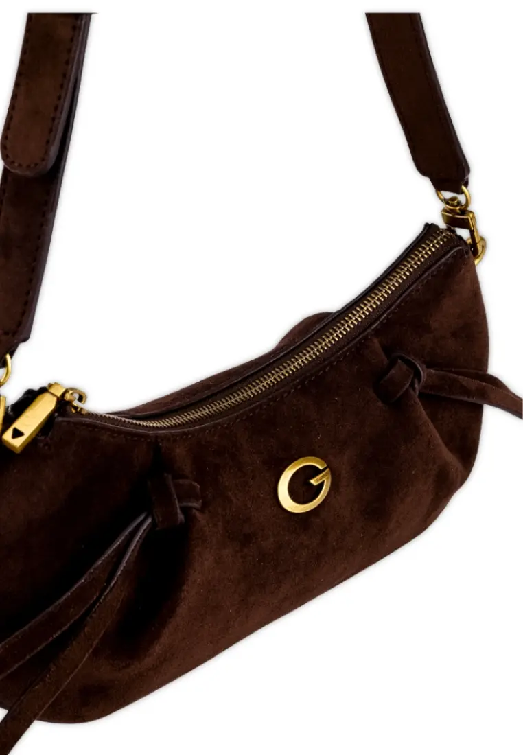 Bolso de Guess Allegra Shoulder Marrón - Imagen 2