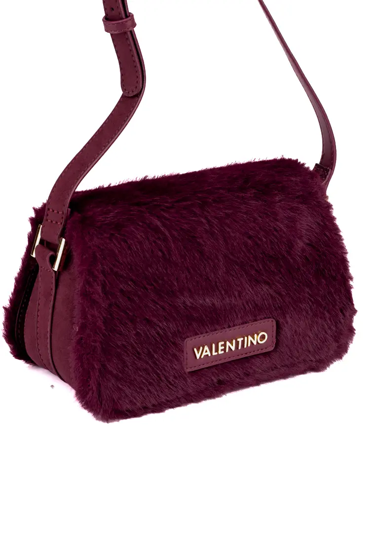 Bolso Bandolera de Pelo de Valentino Handbags Iceland Burdeos - Imagen 2