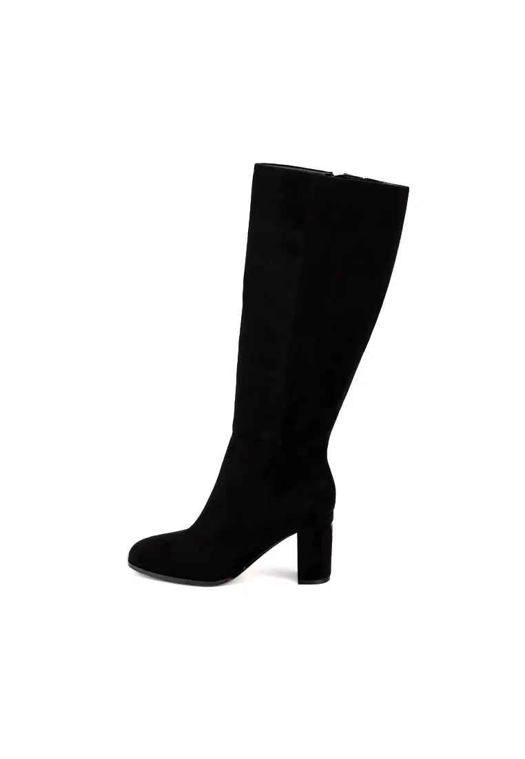 Bota Alta de Guess con Tacón Ancho Braxen Negra