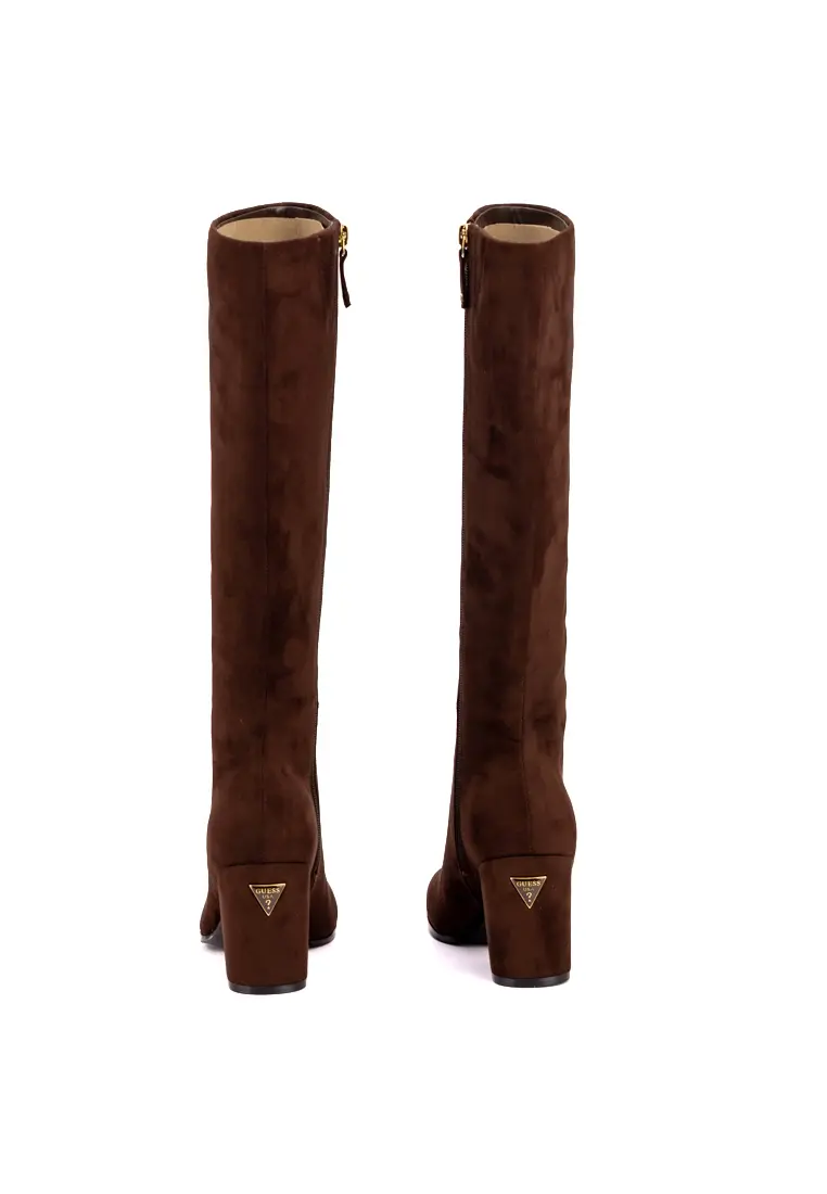 Bota Alta de Guess con Tacón Ancho Braxen Brown - Imagen 6