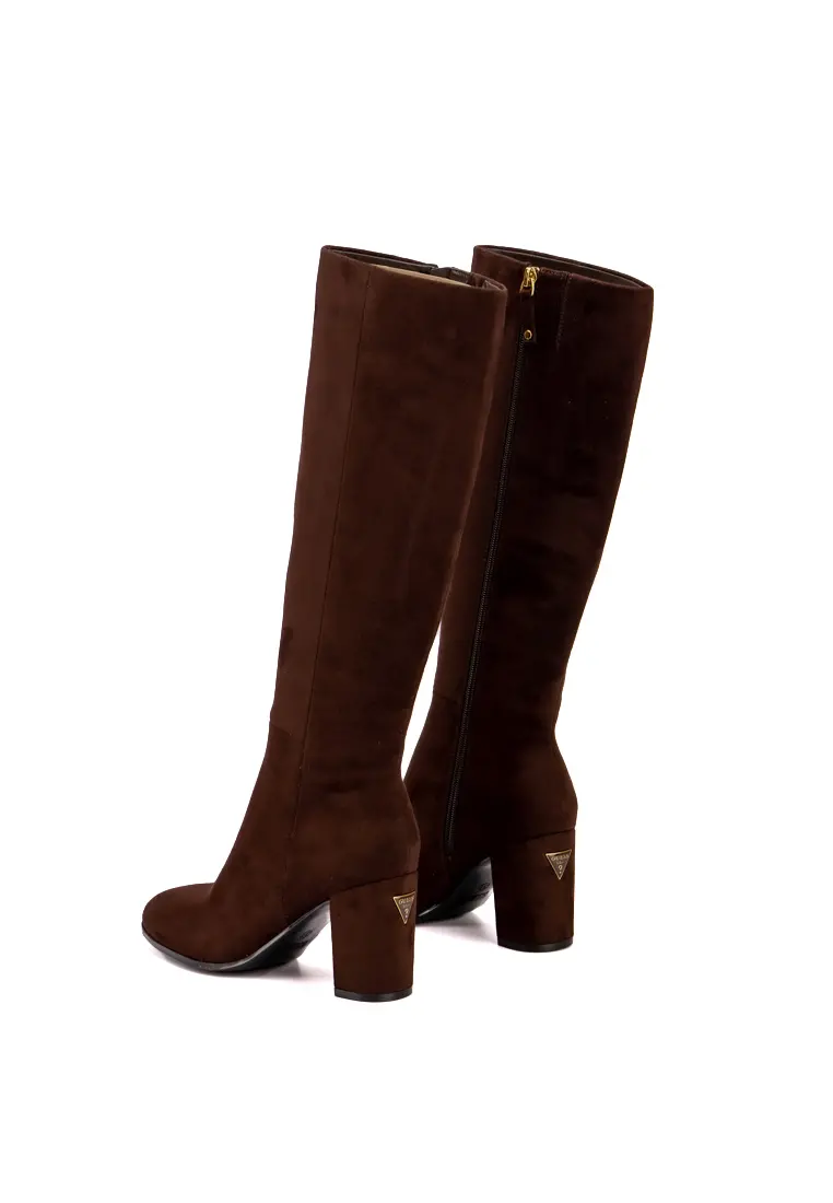 Bota Alta de Guess con Tacón Ancho Braxen Brown - Imagen 5