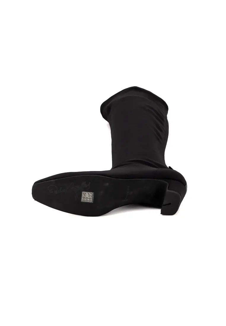 Bota Alta de Pedro Miralles Bulgari en Tejido Elástico Negro - Imagen 3