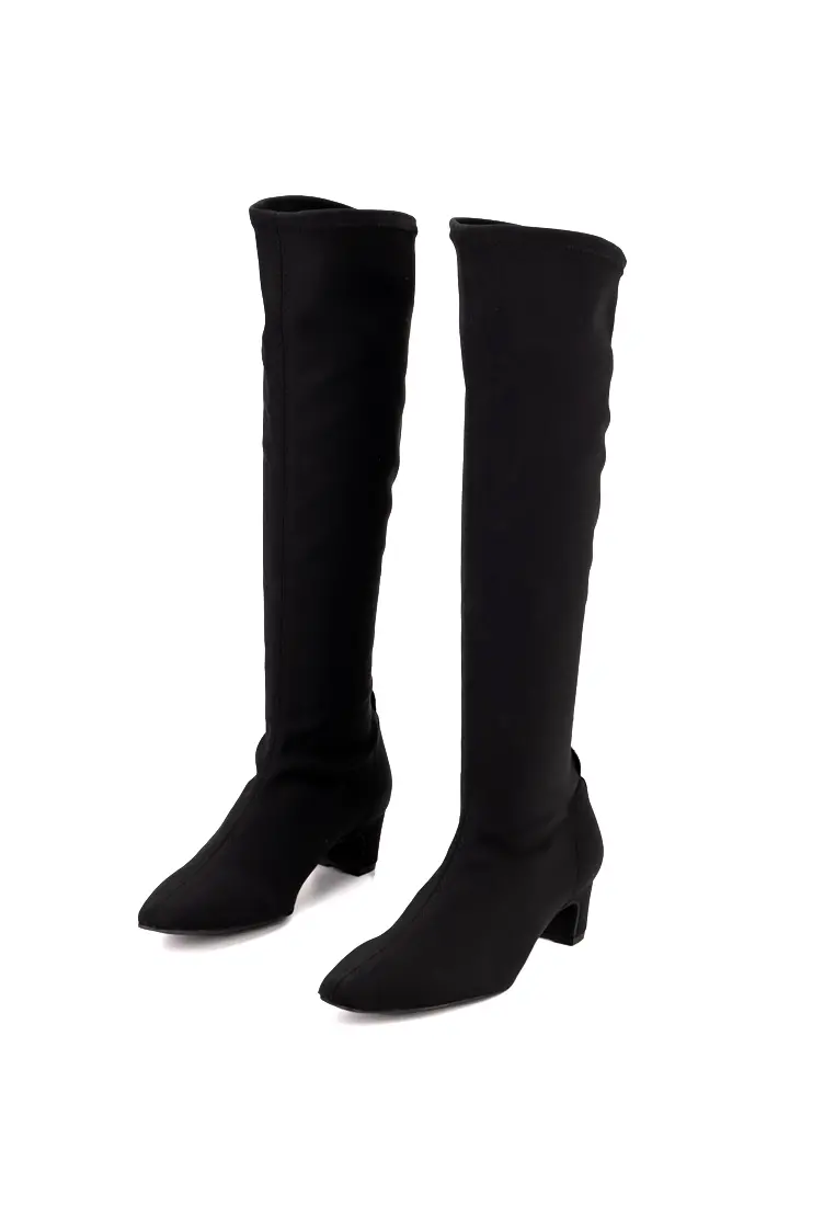 Bota Alta de Pedro Miralles Bulgari en Tejido Elástico Negro - Imagen 6