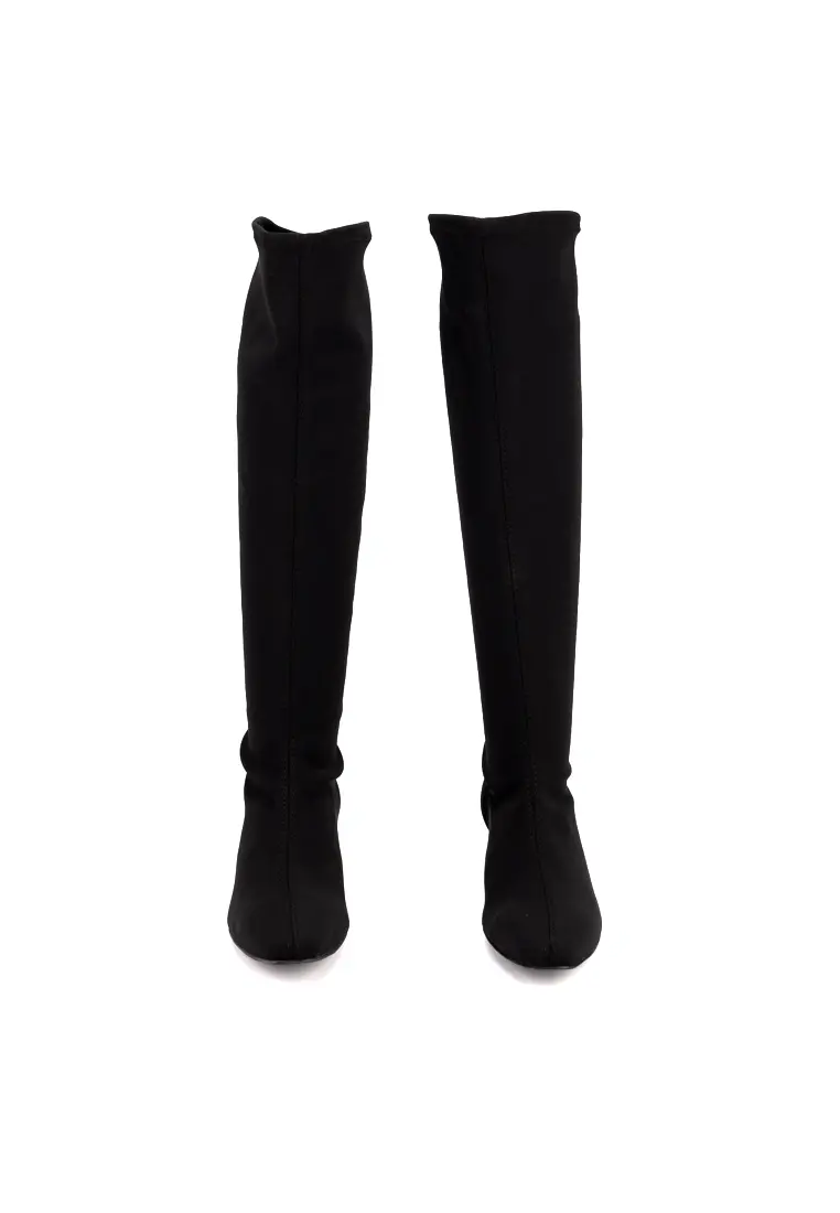 Bota Alta de Pedro Miralles Bulgari en Tejido Elástico Negro - Imagen 7