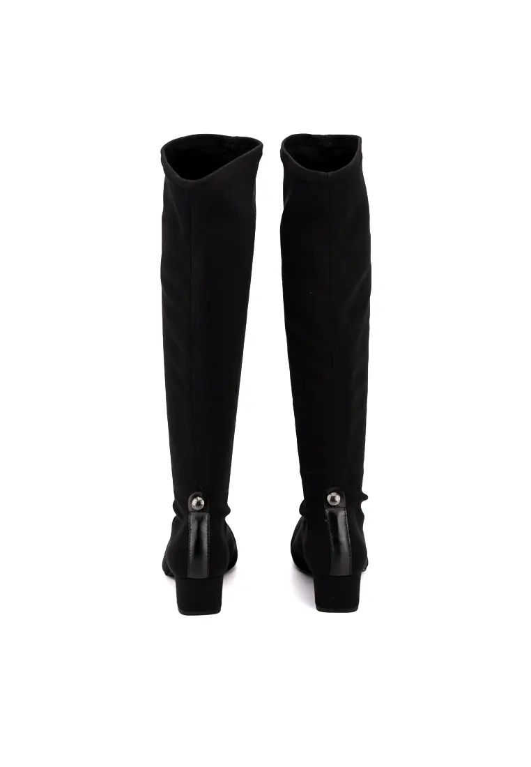 Bota Alta de Pedro Miralles Bulgari en Tejido Elástico Negro - Imagen 5