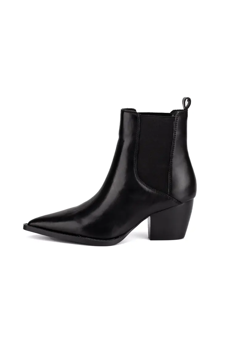 Botin de Another Trend Western Piel Negra