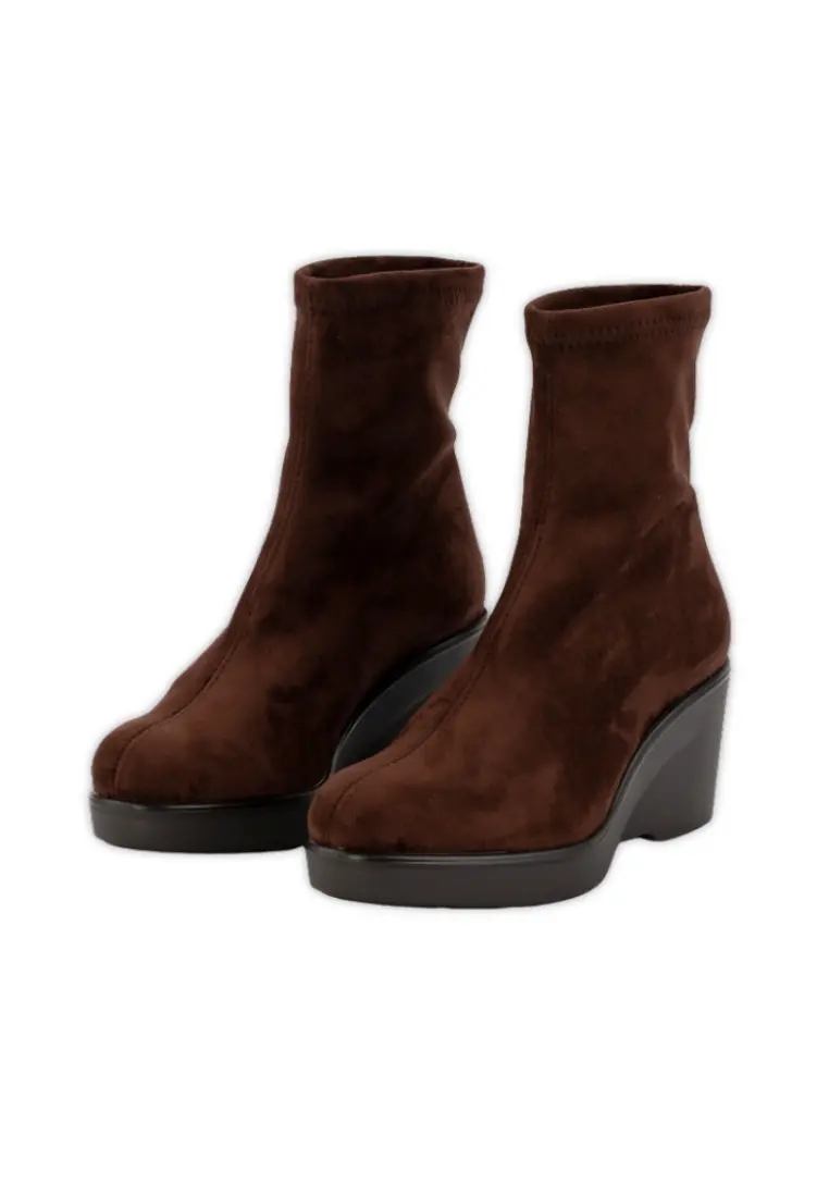 Botin Calcetín de Miss Elastic Cushy Cuña Marrón - Imagen 2