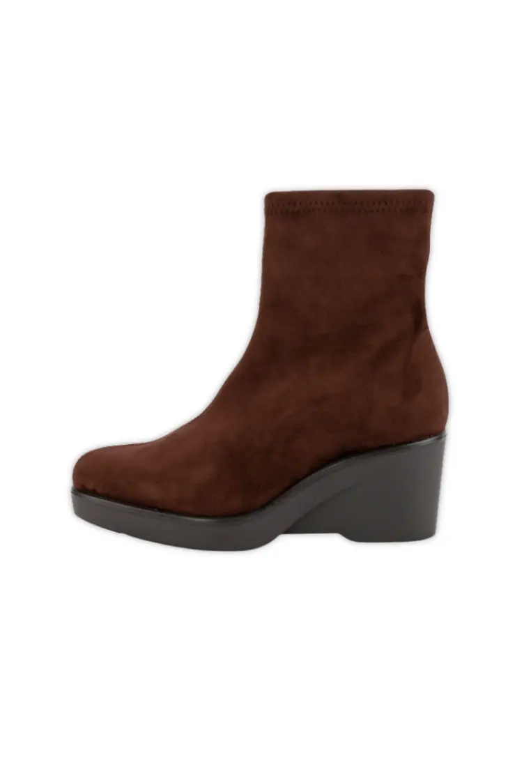 Botin Calcetín de Miss Elastic Cushy Cuña Marrón