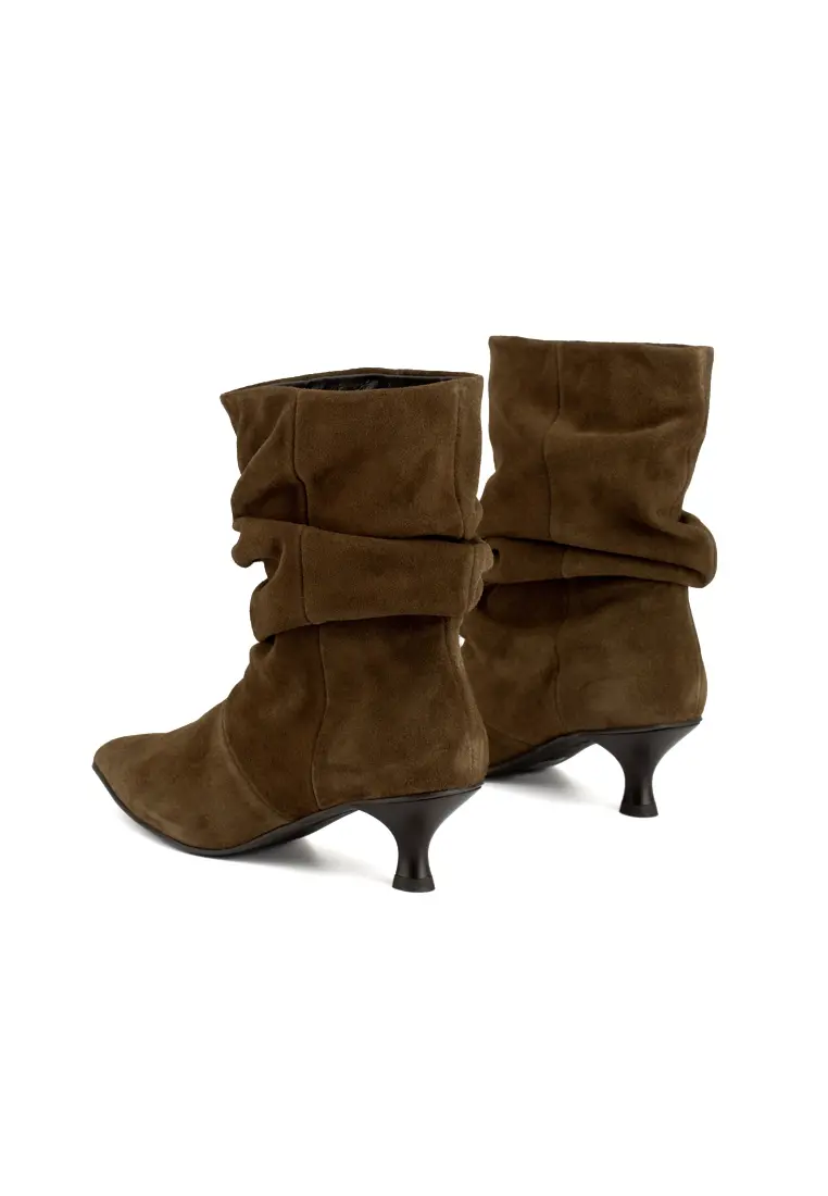Botin de Pedro Miralles Blanca Slouchy Cuero