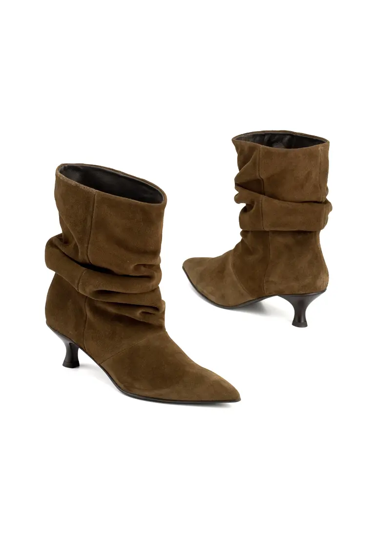 Botin de Pedro Miralles Blanca Slouchy Cuero
