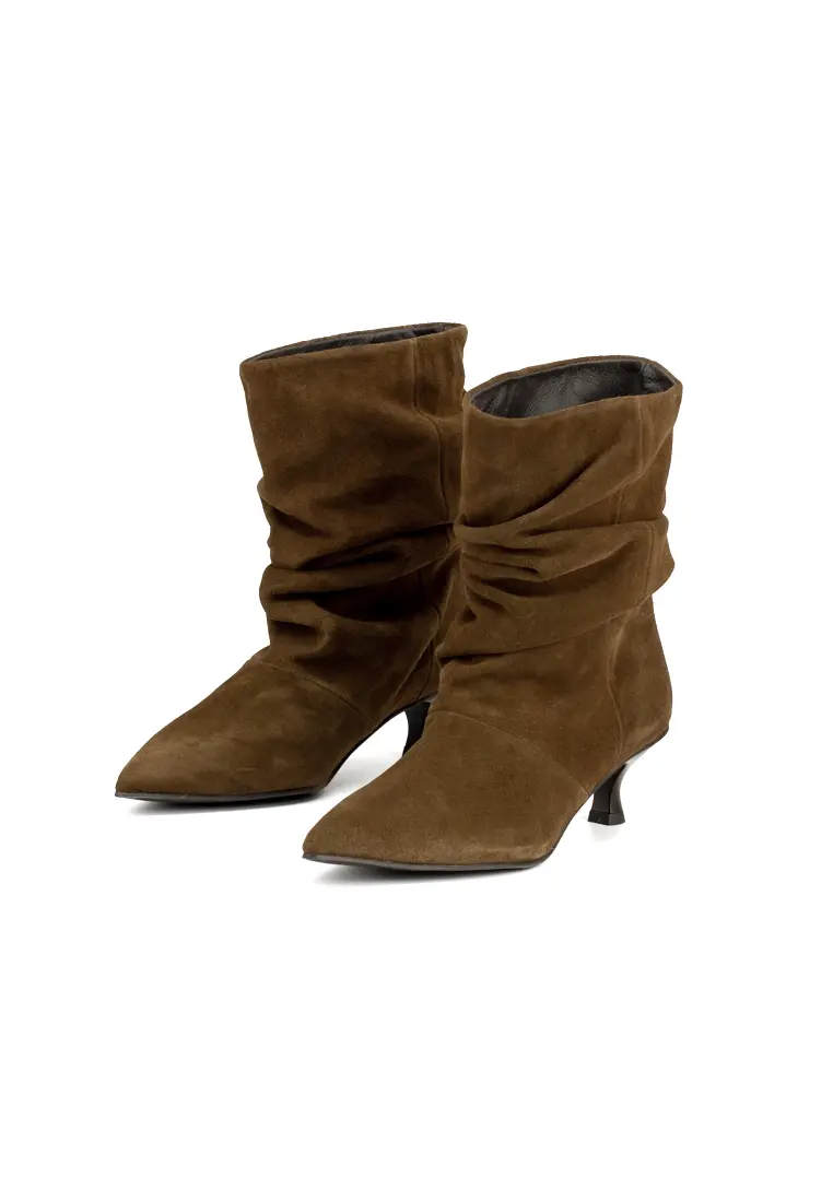 Botin de Pedro Miralles Blanca Slouchy Cuero