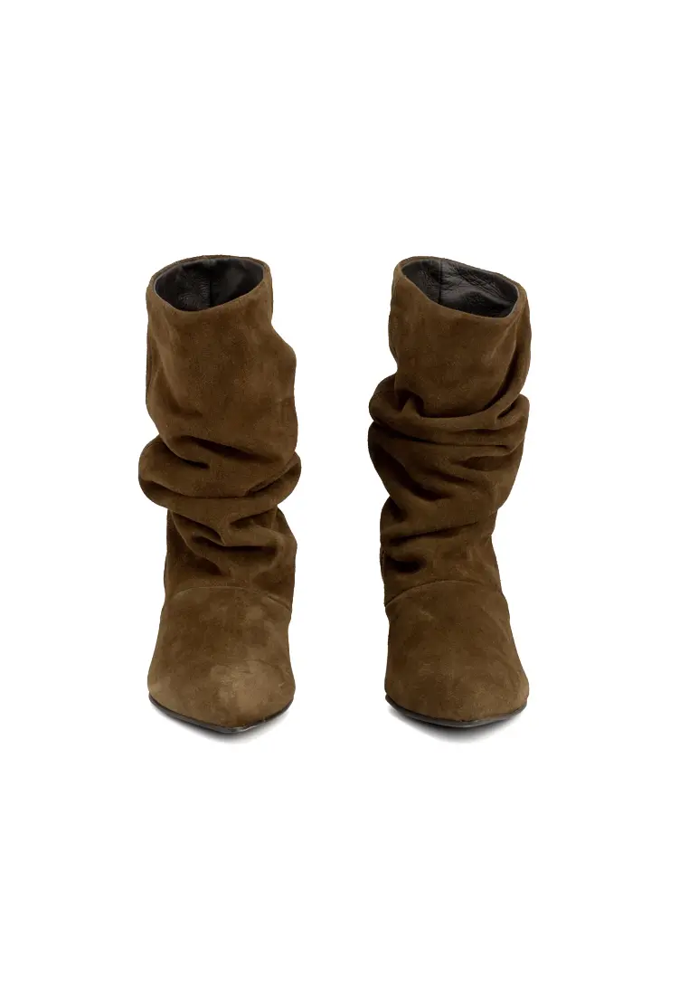 Botin de Pedro Miralles Blanca Slouchy Cuero