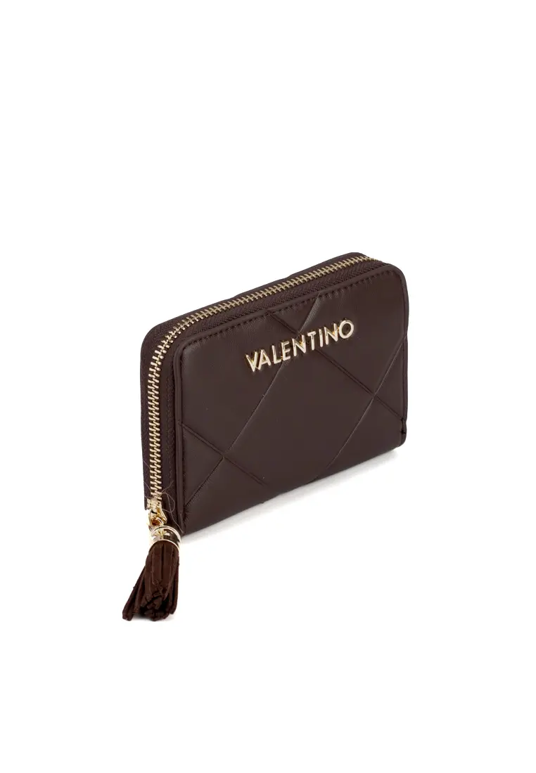 Monedero Acolchado Marrón con Cremallera de Valentino Handbags Astrid - Imagen 3