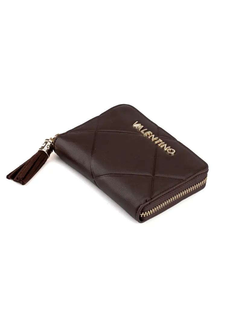 Monedero Acolchado Marrón con Cremallera de Valentino Handbags Astrid - Imagen 2