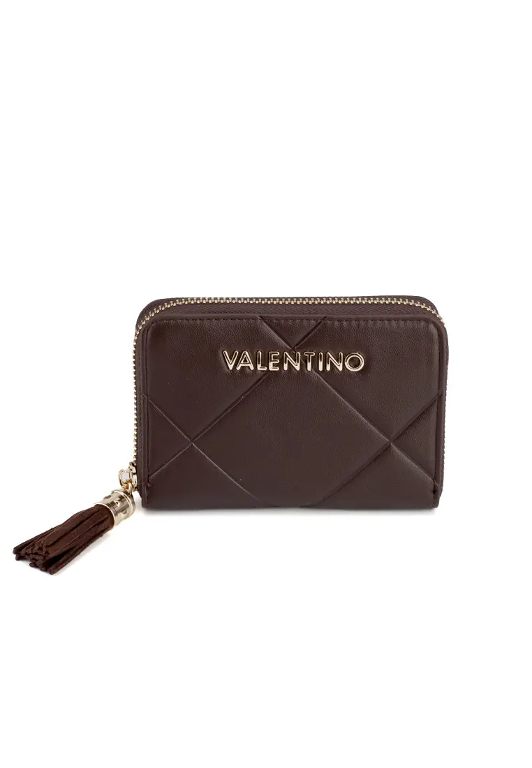 Monedero Acolchado Marrón con Cremallera de Valentino Handbags Astrid