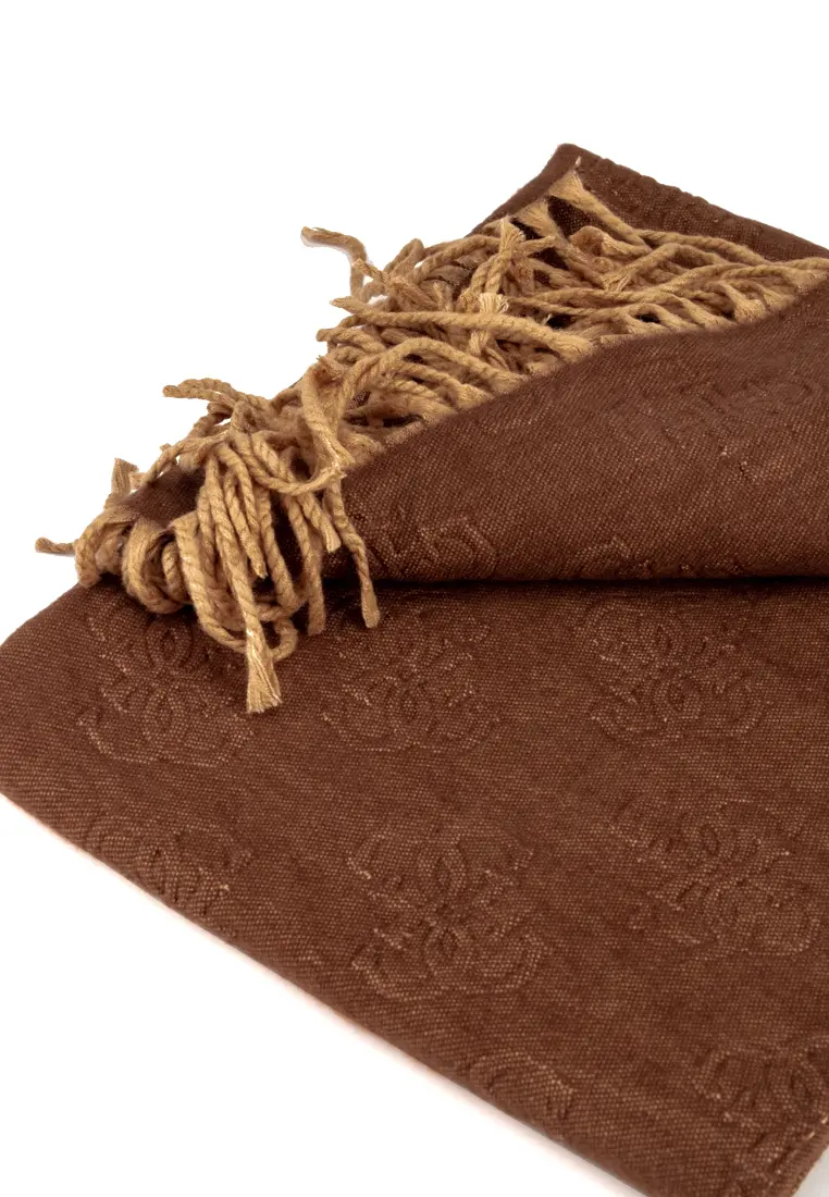 Pashmina Guess Logo Brown - Imagen 4