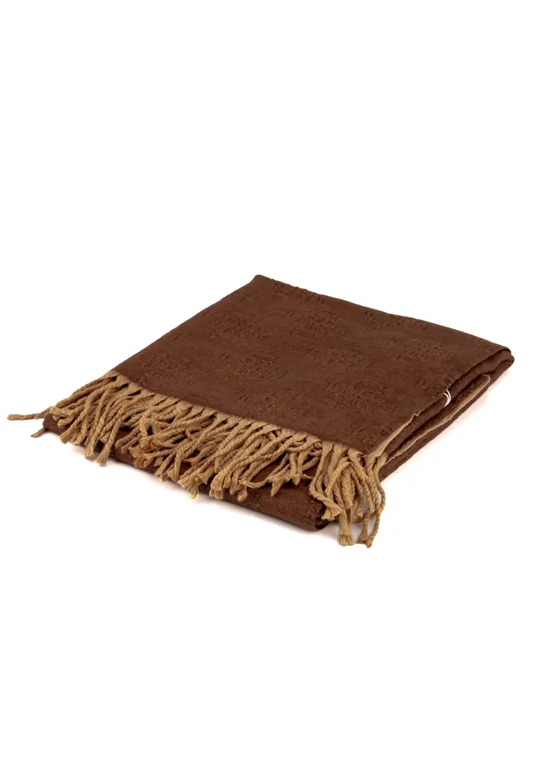 Pashmina Guess Logo Brown