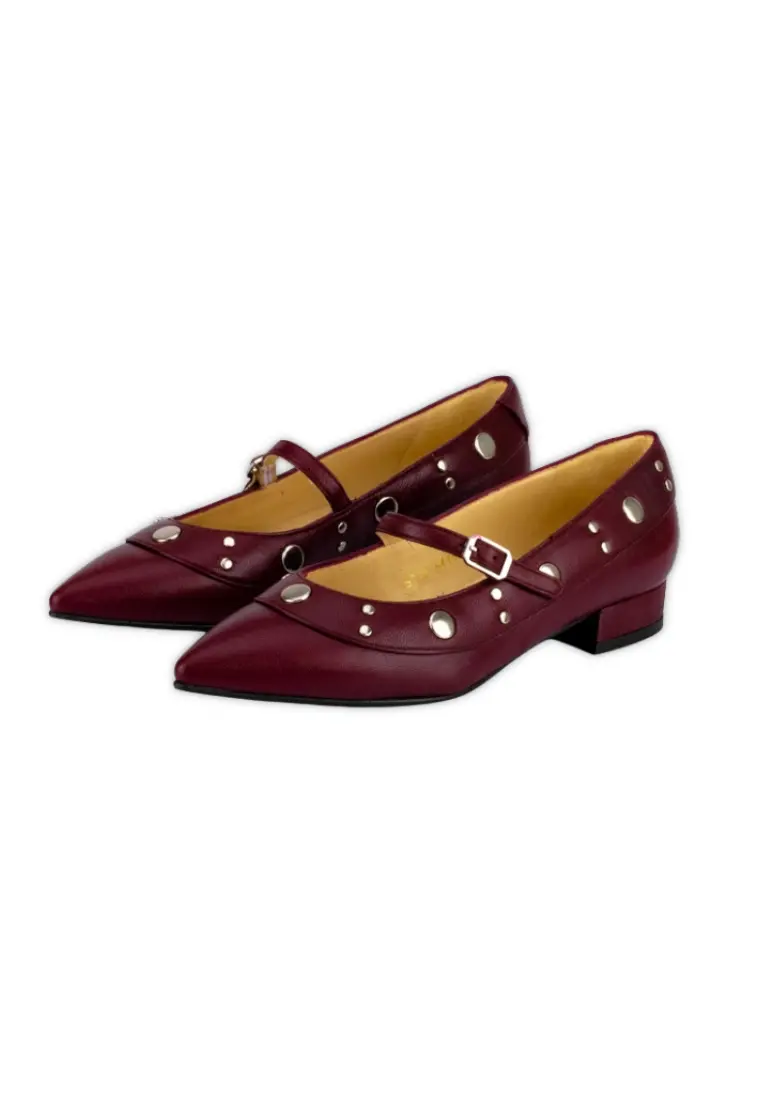 Zapato Plano de Angari Viena Burdeos - Imagen 7