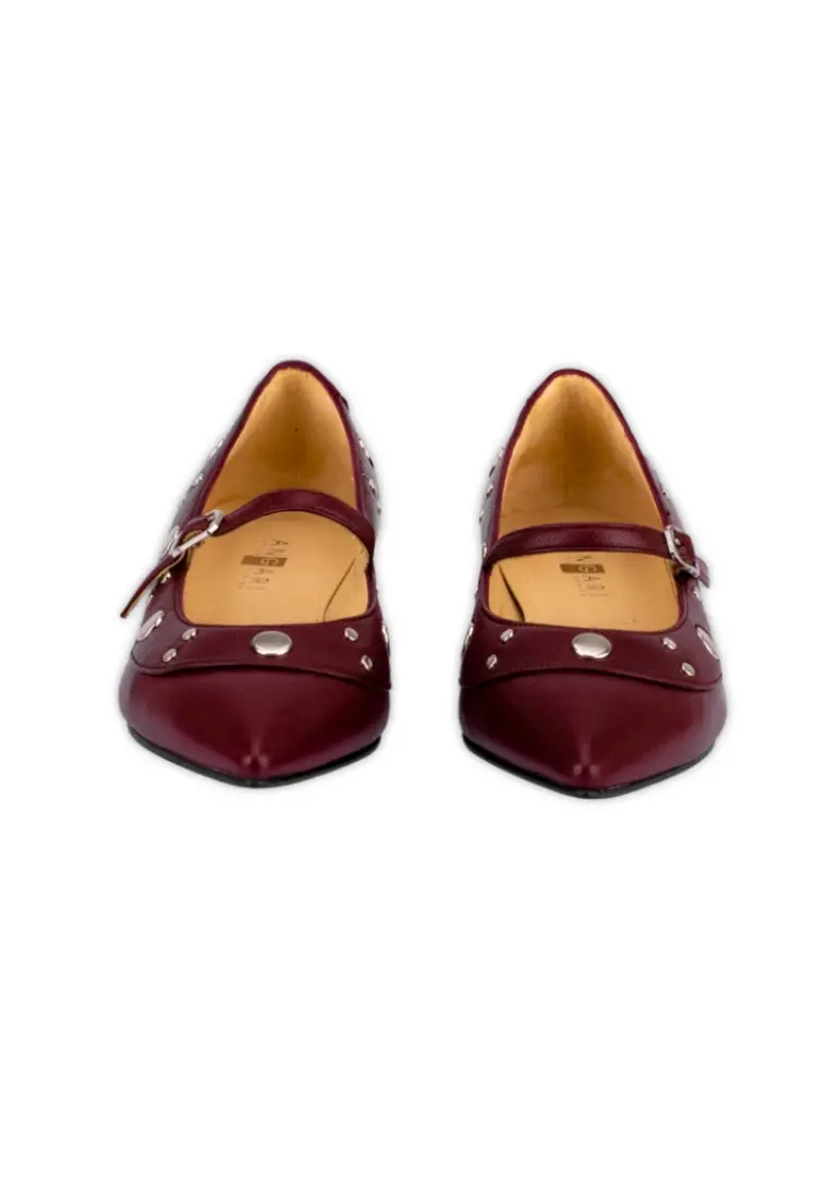 Zapato Plano de Angari Viena Burdeos - Imagen 6