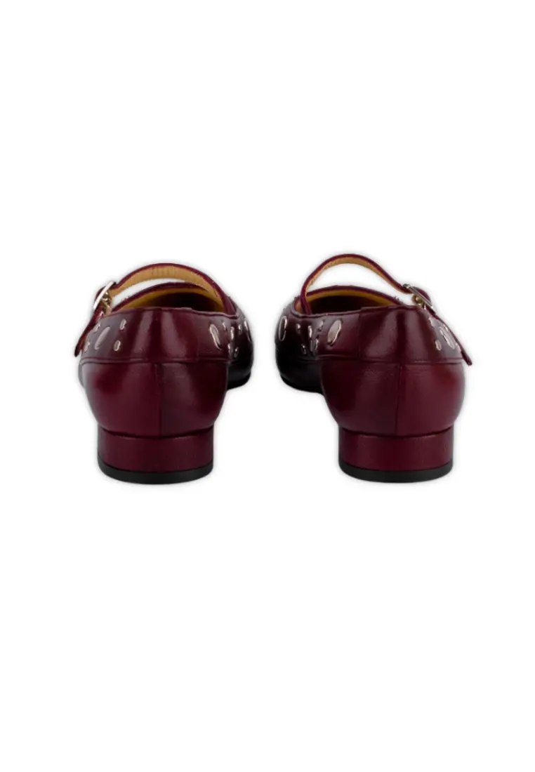 Zapato Plano de Angari Viena Burdeos - Imagen 5