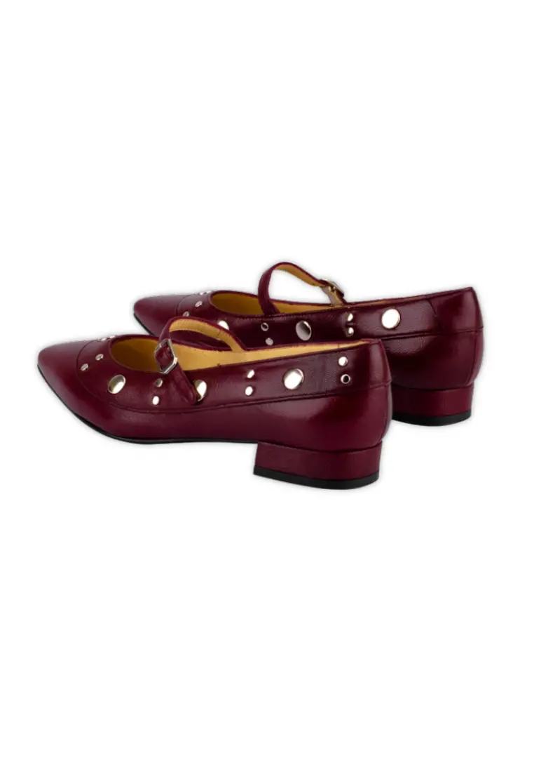 Zapato Plano de Angari Viena Burdeos - Imagen 4