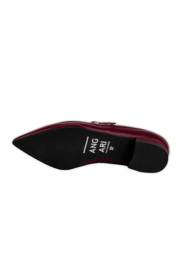 Zapato Plano de Angari Viena Burdeos - Imagen 3