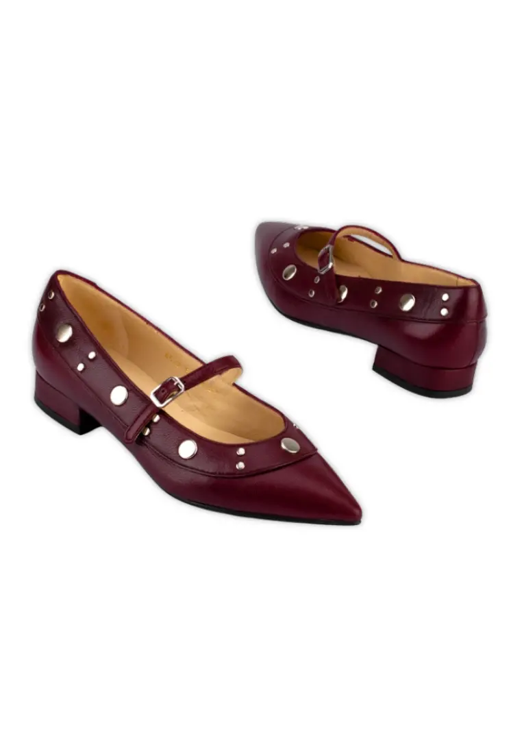 Zapato Plano de Angari Viena Burdeos - Imagen 2
