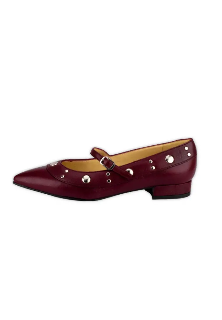 Zapato Plano de Angari Viena Burdeos