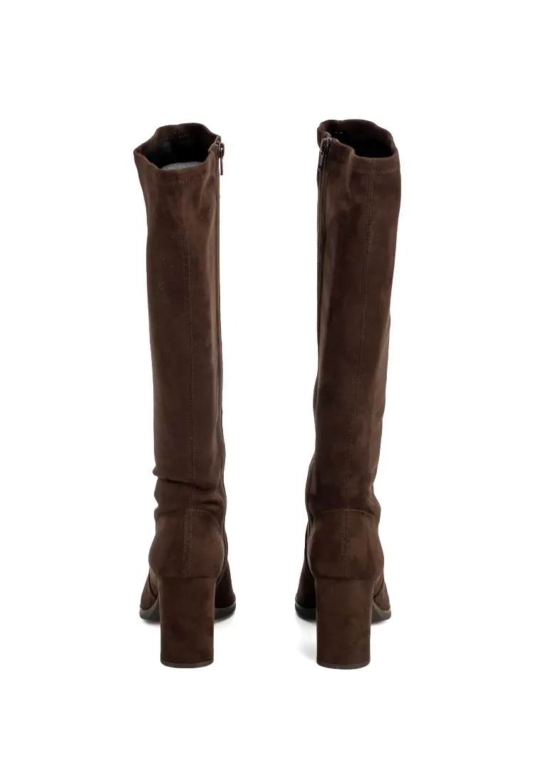 Bota Alta de Tacón Ancho de Wonders Aurora Marrón - Imagen 6