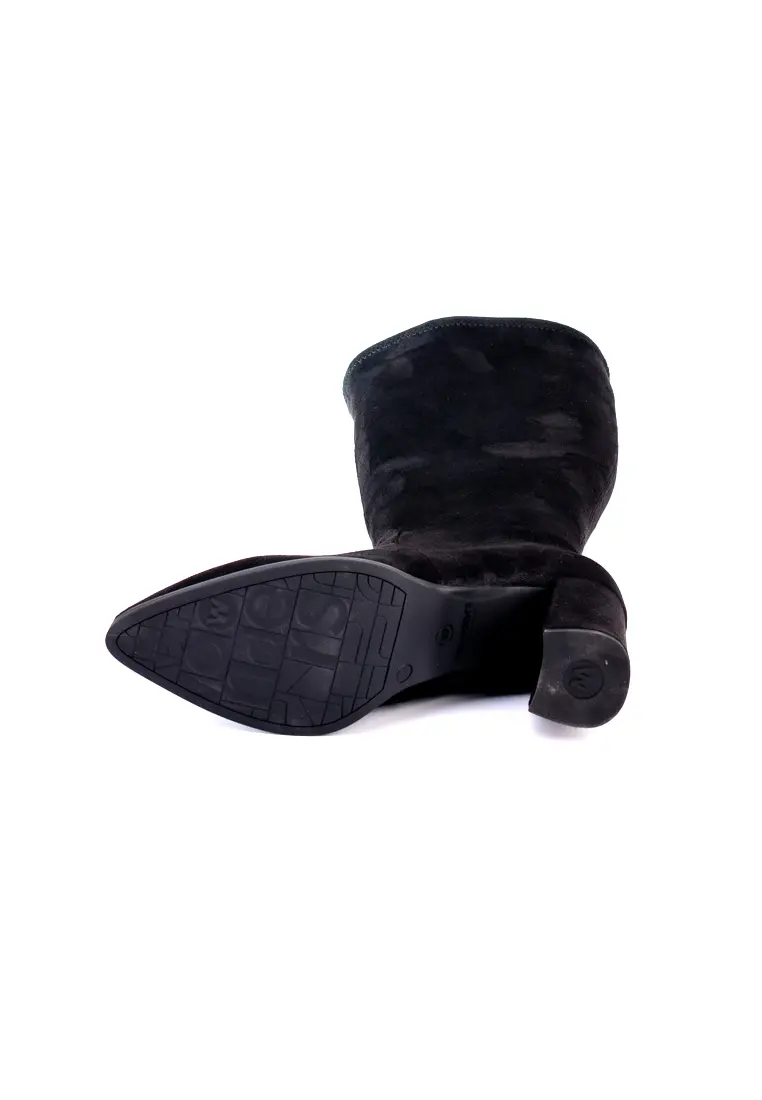 Bota Alta de Tacón Ancho de Wonders Aurora Negro - Imagen 7