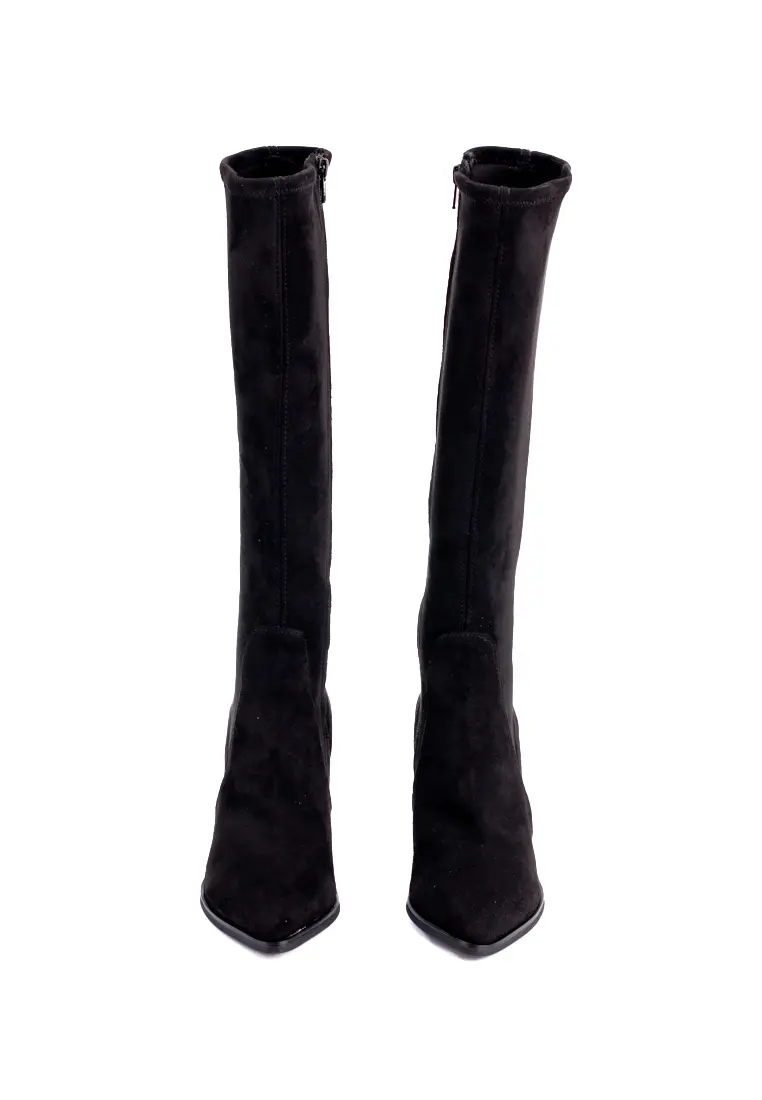 Bota Alta de Tacón Ancho de Wonders Aurora Negro - Imagen 4