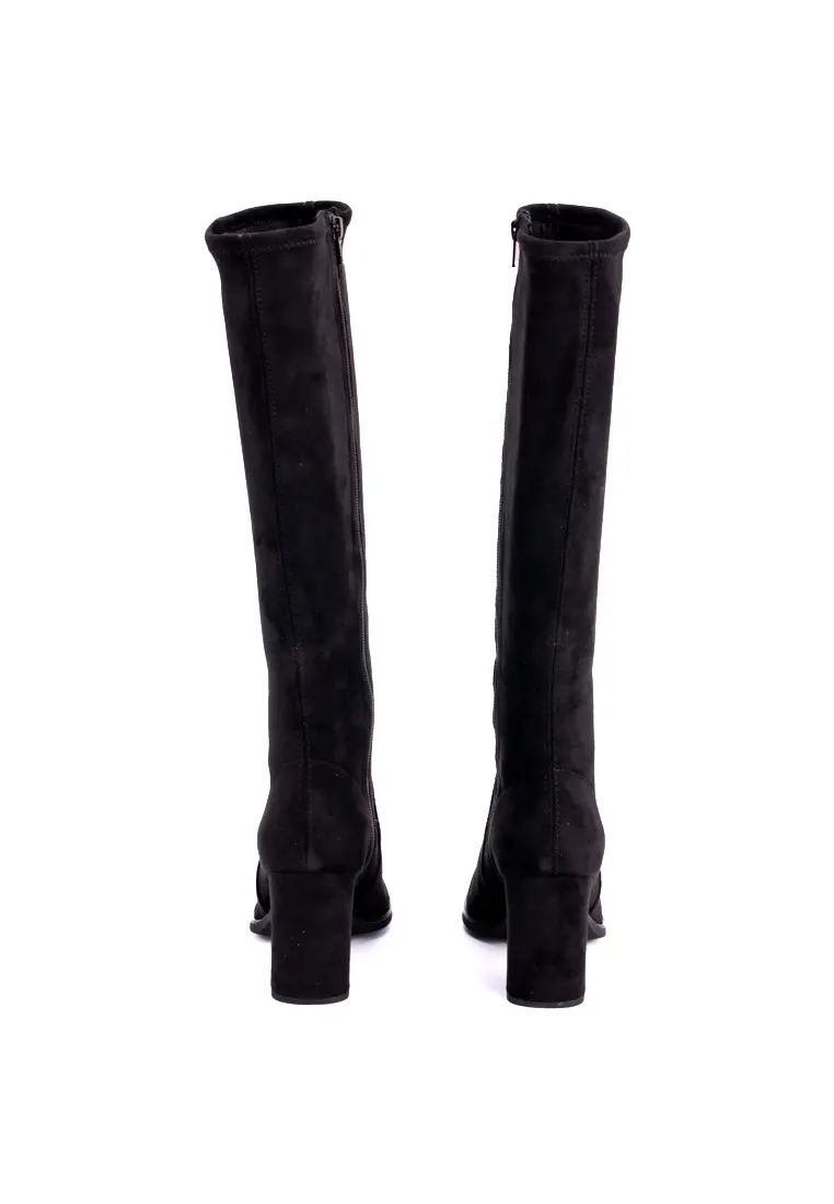 Bota Alta de Tacón Ancho de Wonders Aurora Negro - Imagen 6