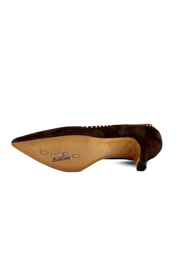 Zapato de Dibia Tacón bajo Teca Marrón - Imagen 7