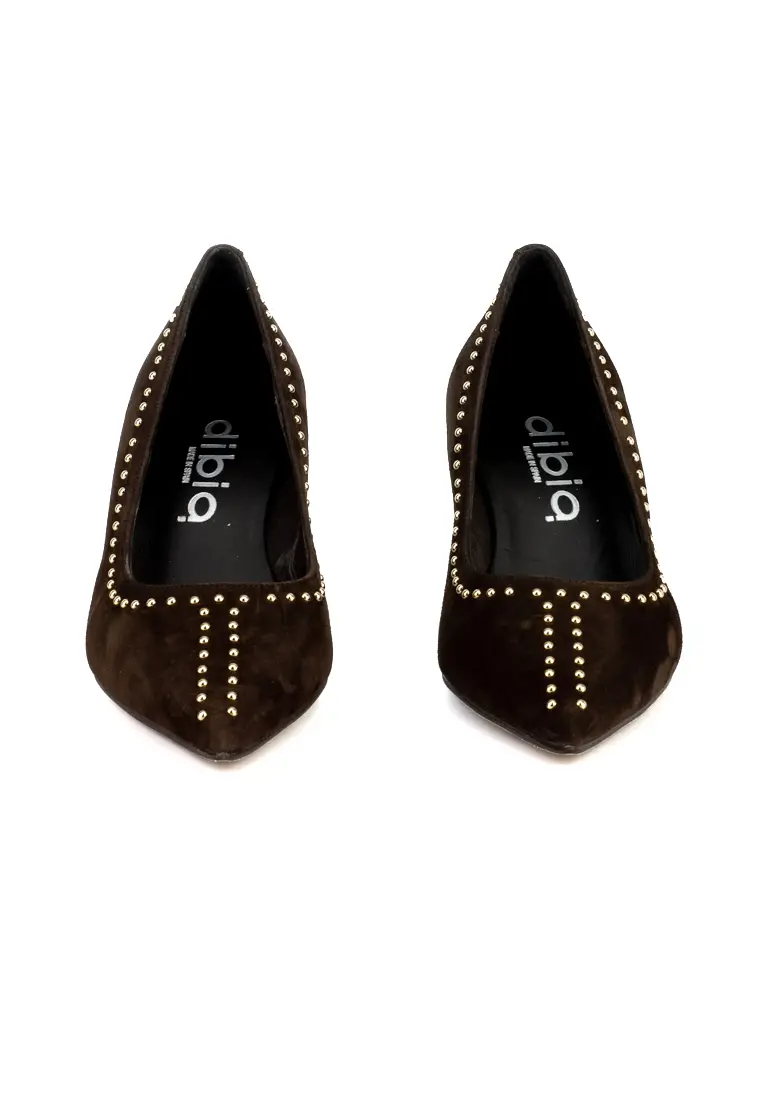 Zapato de Dibia Tacón bajo Teca Marrón - Imagen 4
